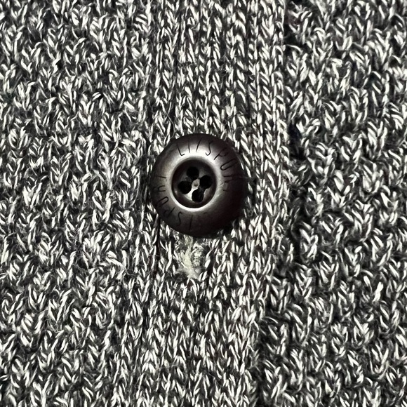 Liz Claiborne Liz Sport Gray Knitted Button-Up Sweater - Size Medium - Picture 4 of 5